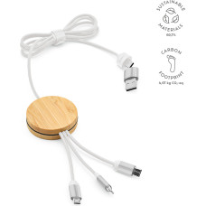 Feynman 5-in-1 Cable Bamboo and rPET. Backlit logo