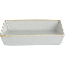 Porland SEASONS pelēks taisnstūrveida šķīvis ar malām 16x11cm, Porland