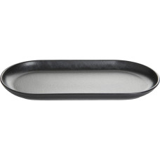 Porland SEASONS melns ovāls šķīvis 15x30cm, Porland