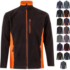 Velilla VL GERAS. Two-tone fleece jacket (220g/m²) in polyester (100%) / Grey / Light blue