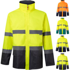 Velilla VL THEMIS. Two-tone parka (190g/m²), in polyester (100%), with PU coating / Navy blue / Yellow