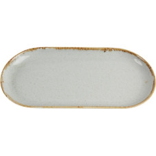 Porland SEASONS pelēks ovāls šķīvis 15x30cm, Porland