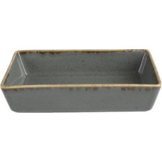 Porland SEASONS tumši pelēks taisnstūrveida šķīvis ar malām 16x11cm, Porland