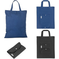 SIENA. Foldable bag in cotton (50%), recycled cotton (30%) and polyester (20% rPET) (140 g/m²)