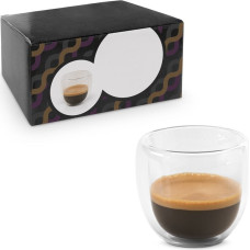 EXPRESSO. Borosilicate glass coffee set with 2 glasses