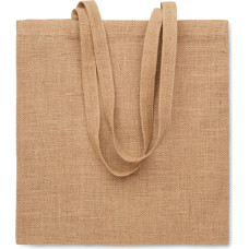 Jute long handled shopping bag