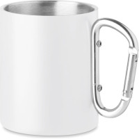 Metal mug and carabiner handle