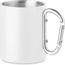 Metal mug and carabiner handle