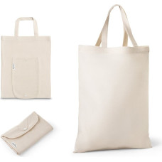 BEIRUT. Foldable bag in cotton (50%), recycled cotton (30%) and polyester (20% rPET) (140 g/m²)
