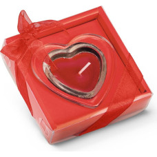 SWEET. Heart-shaped candle and glass base