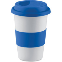 Ceramic mug w/ lid and sleeve