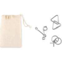 Set of 3 metal brain teasers