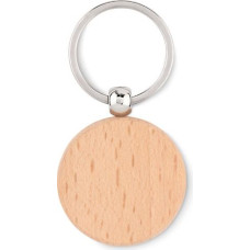 Round wooden key ring