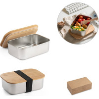 SHINO. Lunch Box. Stainless steel lunch box with bamboo lid
