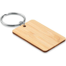 Rectangular bamboo key ring