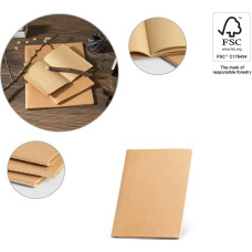 ALCOTT A6. Notepad with cardboard cover (250 g/m²) and plain pages
