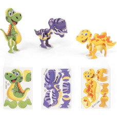 DINOSAURUS. 3D puzzle in paper and EVA in the shape of a dinosaur