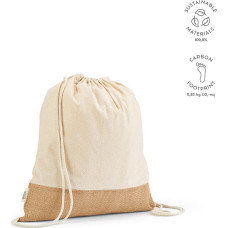 Denali Drawstring Bag rCotton 180gsm and Jute 275gsm