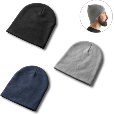 HAWK. Recycled polyester (100% rPET) Unisex Beanie / Black