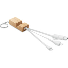 Bamboo key ring and stand