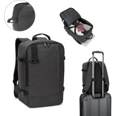 CIES. Backpack developed to fulfil the dimensions required by airlines in high-density 600D recycled polyester