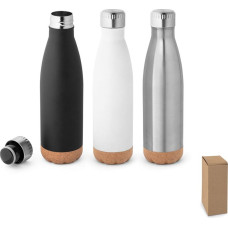 SOLBERG. Stainless steel thermos and cork base 560 mL