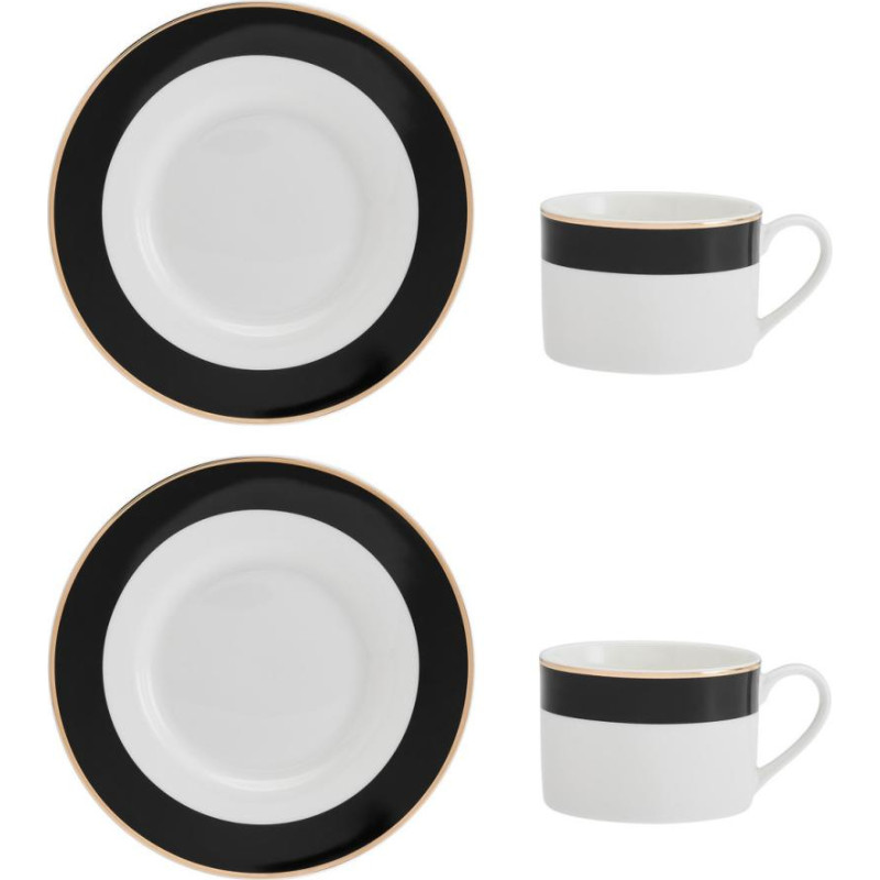 Mikasa LUXE DECO TĒJAS SERVĪZE 2 PERS, TASE 200ML AR APAKŠTASI, PORCELĀNS, Mikasa