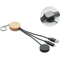 Key ring with 4 in 1 60W cable