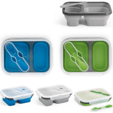 DILL. Lunch Box. Retractable hermetic box in silicone and PP (480 and 760 mL)
