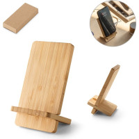 LANGE. Smartphone holder with 15W fast wireless charger in bamboo