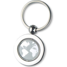 Globe metal key ring