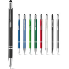 GALBA. Aluminium ball pen with touch tip and clip