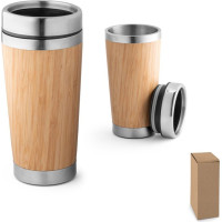 PIETRO. Bamboo and stainless steel travel cup 500 mL