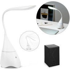 GRAHAME. Portable desk lamp with speaker and 5-hour battery life in recycled ABS (100% rABS)