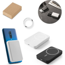 AMPERE 5. 5.000 mAh magnetic power bank with 15W superfast wireless charger in recycled ABS (100% rABS)