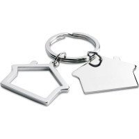 Metal key ring house shape