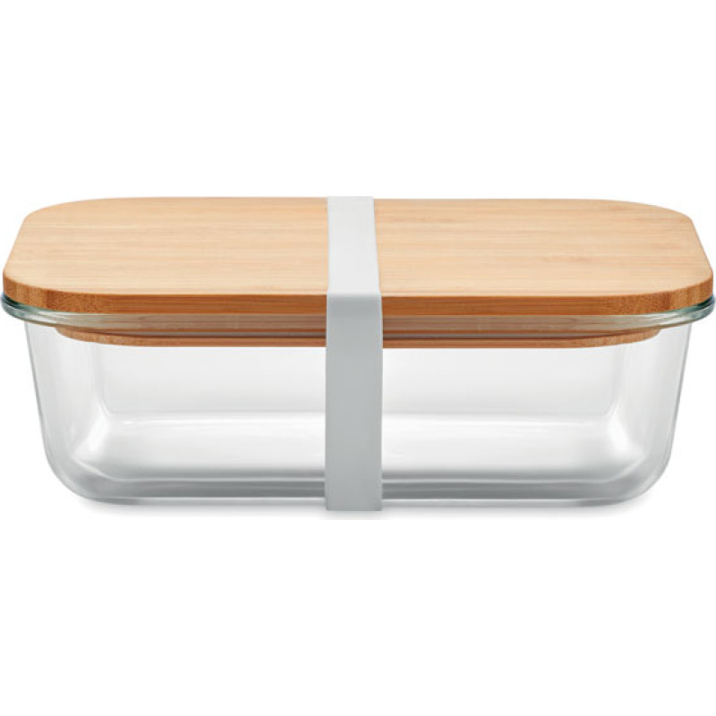 Glass lunchbox with bamboo lid
