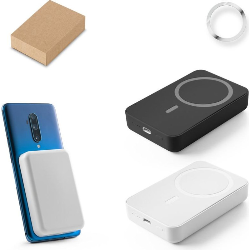 AMPERE 10. 10.000 mAh magnetic power bank with 15W superfast wireless charger in recycled ABS (100% rABS)