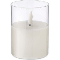 LED wax candle in glass holder