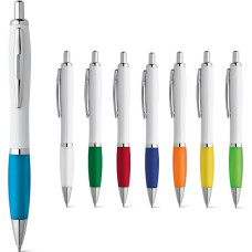 MOVE BK. ABS ball pen with clip and metal trim